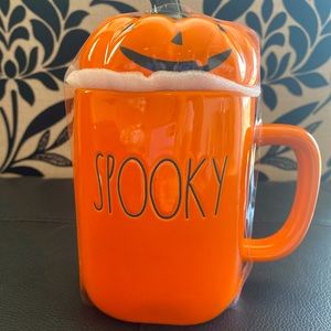 Rae Dun SPOOKY Mug with Pumpkin Topper